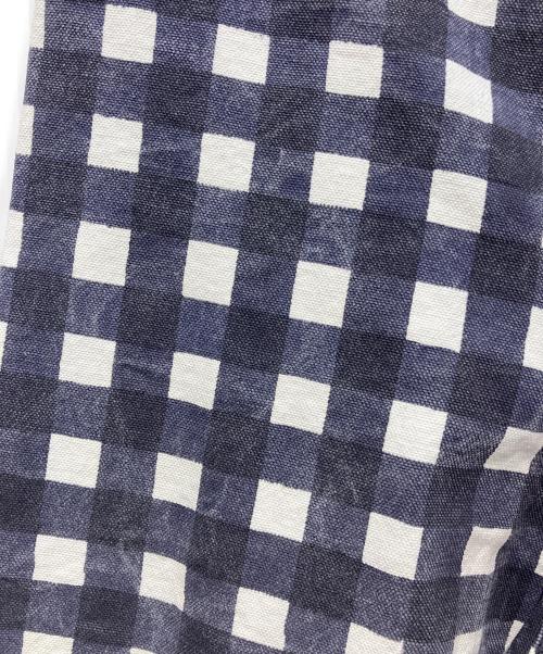 SZ Blockprints（エスゼットブロックプリント）SZ Blockprints (エスゼットブロックプリント) チェックワイドパンツ　Blockprints TSUKUTTE DISCO PANTS　3810600129 ネイビー サイズ:Mの古着・服飾アイテム