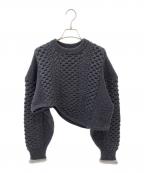 nagonstansナゴンスタンス）の古着「クロップドケーブルプルオーバー」｜ストーン