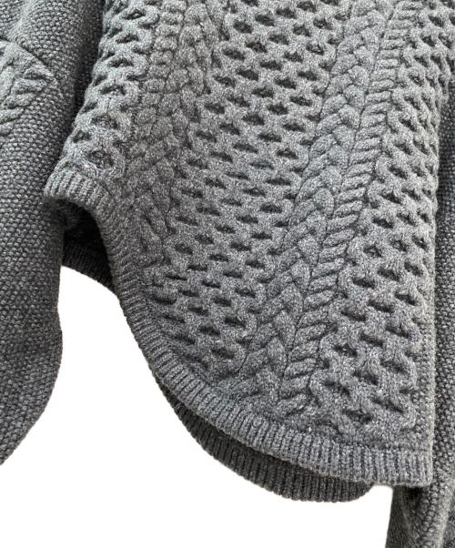 nagonstans（ナゴンスタンス）nagonstans (ナゴンスタンス) クロップドケーブルプルオーバー ストーン サイズ:Mの古着・服飾アイテム