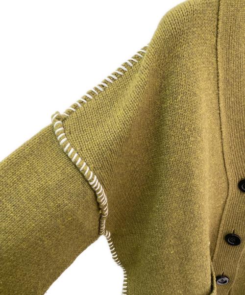 nagonstans（ナゴンスタンス）nagonstans (ナゴンスタンス) BOXウールオーバーサイズ カーディガン カーキ サイズ:ⅯEDIUMの古着・服飾アイテム