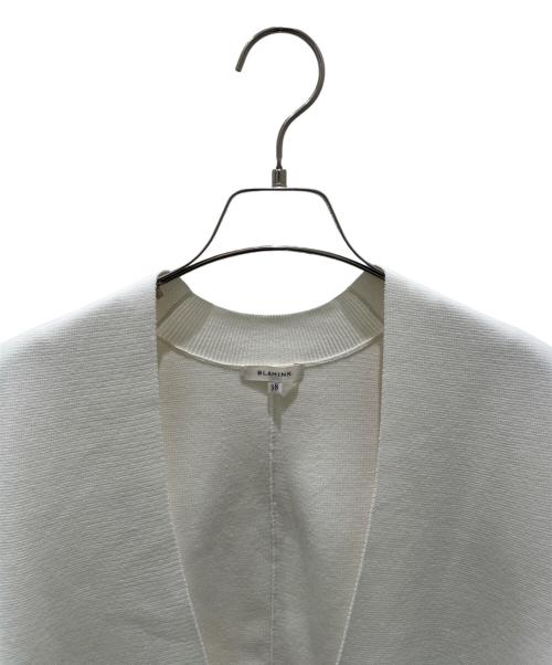 BLAMINK（ブラミンク）BLAMINK (ブラミンク) コットン ディープVネックニットベスト ホワイト サイズ:38の古着・服飾アイテム