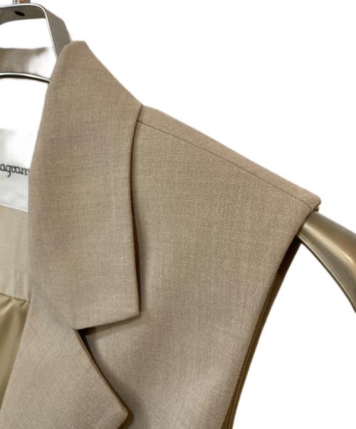 Diagram（ダイアグラム）Diagram (ダイアグラム) バックチュールジレ ベージュ サイズ:36の古着・服飾アイテム