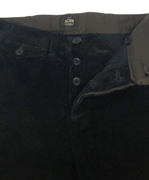 ACVM（エーシーブイエム）ACVM (エーシーブイエム) HEAVY CORDUROY TROUSERS ブラック サイズ:SIZE 76cm(w30)の古着・服飾アイテム