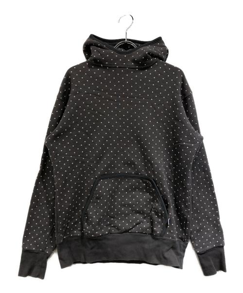 GOODENOUGH（グッドグリーフ）GOODENOUGH (グッドイナフ) ドットフーディ グレー×ホワイト サイズ:Sの古着・服飾アイテム