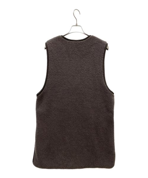 mizuiro-ind（ミズイロインド）mizuiro-ind (ミズイロインド) ボアロングベスト チャコールグレー サイズ:FREEの古着・服飾アイテム