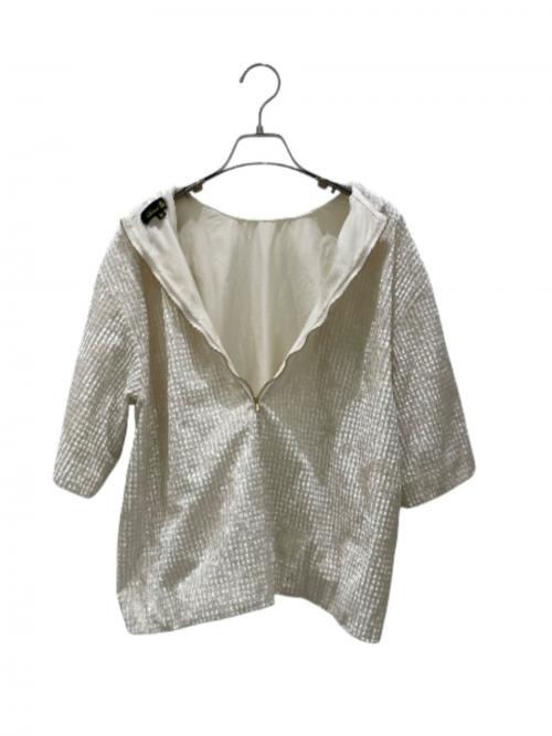 DRAWER（ドゥロワー）DRAWER (ドゥロワー) スクエアパターン セットアップ アイボリー サイズ:36の古着・服飾アイテム