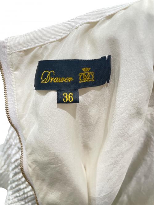 DRAWER（ドゥロワー）DRAWER (ドゥロワー) スクエアパターン セットアップ アイボリー サイズ:36の古着・服飾アイテム