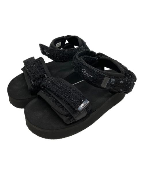 DRAWER（ドゥロワー）DRAWER (ドゥロワー) suicoke (スイコック) 別注ツイードサンダル ブラック サイズ:22cmの古着・服飾アイテム