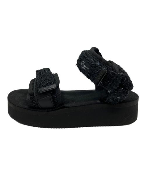 DRAWER（ドゥロワー）DRAWER (ドゥロワー) suicoke (スイコック) 別注ツイードサンダル ブラック サイズ:22cmの古着・服飾アイテム