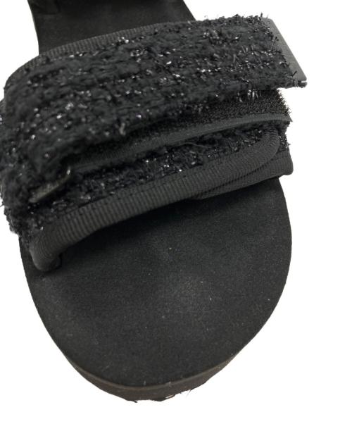 DRAWER（ドゥロワー）DRAWER (ドゥロワー) suicoke (スイコック) 別注ツイードサンダル ブラック サイズ:22cmの古着・服飾アイテム