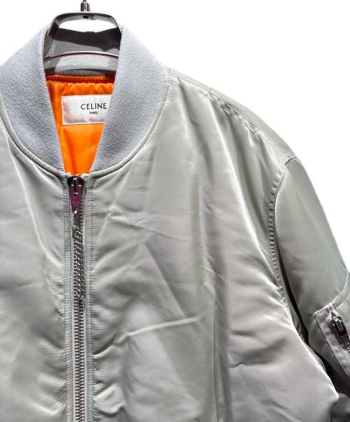 CELINE（セリーヌ）CELINE (セリーヌ) ルーズ ボンバージャケット / ナイロンツイル ライトグレー サイズ:48の古着・服飾アイテム