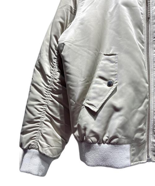 CELINE（セリーヌ）CELINE (セリーヌ) ルーズ ボンバージャケット / ナイロンツイル ライトグレー サイズ:48の古着・服飾アイテム