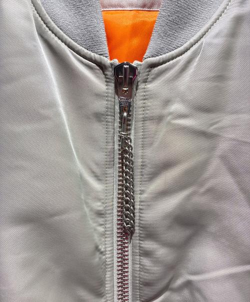 CELINE（セリーヌ）CELINE (セリーヌ) ルーズ ボンバージャケット / ナイロンツイル ライトグレー サイズ:48の古着・服飾アイテム