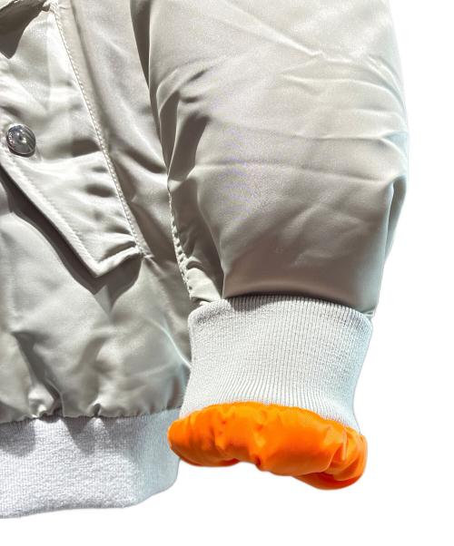 CELINE（セリーヌ）CELINE (セリーヌ) ルーズ ボンバージャケット / ナイロンツイル ライトグレー サイズ:48の古着・服飾アイテム