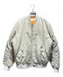 CELINE（セリーヌ）の古着「ルーズ ボンバージャケット / ナイロンツイル」｜ライトグレー