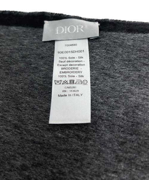 Christian Dior（クリスチャン ディオール）Christian Dior (クリスチャン ディオール) CDアイコンリバーシブルシルクマフラー ブラックの古着・服飾アイテム