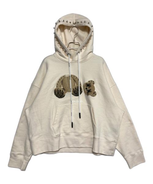 Palm Angels（パーム エンジェルス）Palm Angels (パーム エンジェルス) PUNK BEAR EMBROIDERY HOODIE ベージュ サイズ:Mの古着・服飾アイテム