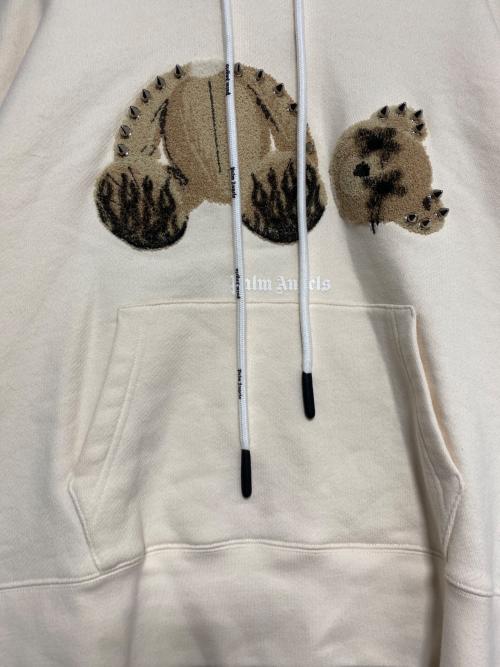 Palm Angels（パーム エンジェルス）Palm Angels (パーム エンジェルス) PUNK BEAR EMBROIDERY HOODIE ベージュ サイズ:Mの古着・服飾アイテム