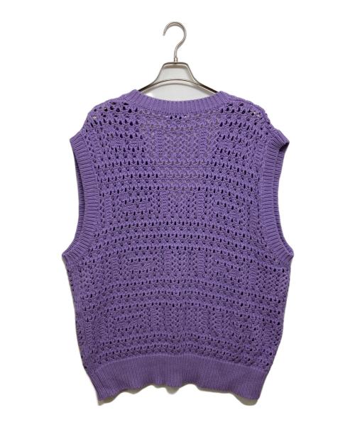 TAAKK（ターク）TAAKK (ターク) HAND KNIT VES パープル サイズ:3の古着・服飾アイテム