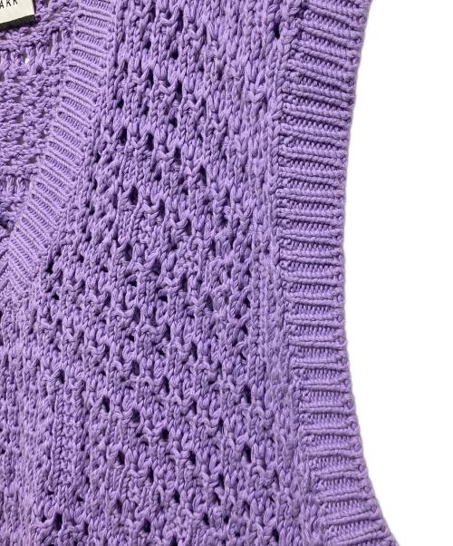 TAAKK（ターク）TAAKK (ターク) HAND KNIT VES パープル サイズ:3の古着・服飾アイテム