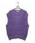TAAKK（ターク）の古着「HAND KNIT VES」｜パープル