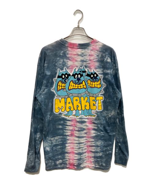MARKT（マルクト）MARKT (マルクト) The Beatles (ビートルズ) ロングスリーブカットソー ブルー×ピンク サイズ:XLの古着・服飾アイテム