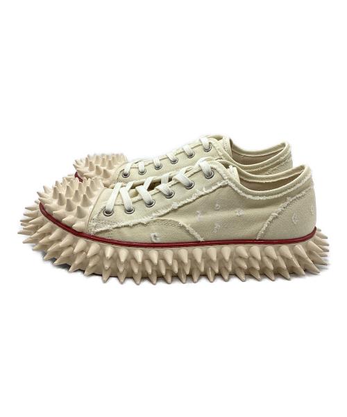 doublet（ダブレット）doublet (ダブレット) SPIKY CANVAS SNEAKER アイボリー サイズ:26Hの古着・服飾アイテム