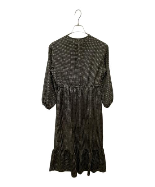 BALLSEY（ボールジィ）BALLSEY (ボールジィ) ミニドットプリント ティアードワンピース ブラック サイズ:36の古着・服飾アイテム