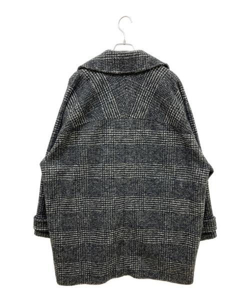 Spick and Span（スピック＆スパン）Spick and Span (スピック＆スパン) Wスライバーチェックハーフコート グレー サイズ:38の古着・服飾アイテム