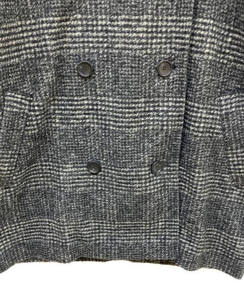 Spick and Span（スピック＆スパン）Spick and Span (スピック＆スパン) Wスライバーチェックハーフコート グレー サイズ:38の古着・服飾アイテム