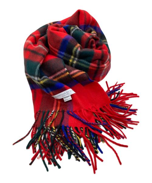 JOHNSTONS OF ELGIN（ジョンストンズオブエルガン）JOHNSTONS OF ELGIN (ジョンストンズオブエルガン) 大判カシミヤストール レッドの古着・服飾アイテム