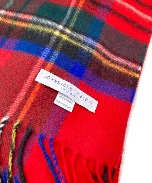 JOHNSTONS OF ELGIN（ジョンストンズオブエルガン）JOHNSTONS OF ELGIN (ジョンストンズオブエルガン) 大判カシミヤストール レッドの古着・服飾アイテム