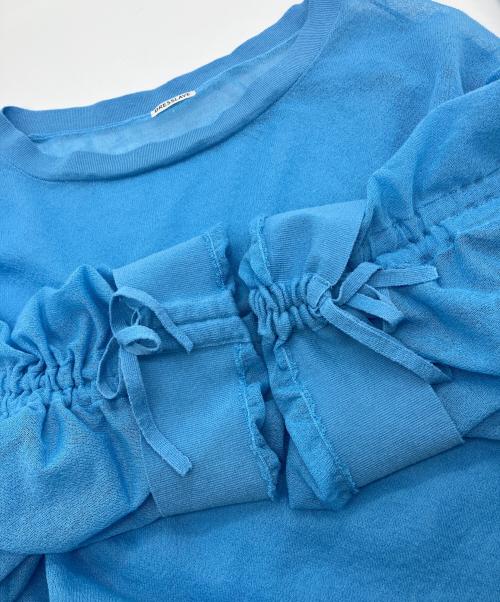 DRESSLAVE（ドレスレイブ）DRESSLAVE (ドレスレイブ) ALLONGEシアーニット ブルー サイズ:38の古着・服飾アイテム
