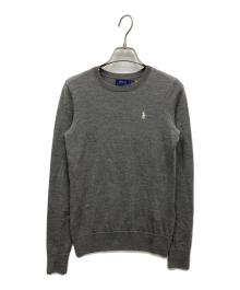 POLO RALPH LAUREN（ポロ・ラルフローレン）の古着「クルーネックニット」｜グレー