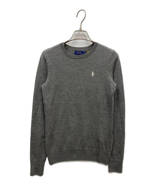 POLO RALPH LAUREN（ポロ・ラルフローレン）POLO RALPH LAUREN (ポロ・ラルフローレン) クルーネックニット グレー サイズ:Sの古着・服飾アイテム