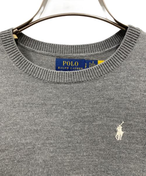 POLO RALPH LAUREN（ポロ・ラルフローレン）POLO RALPH LAUREN (ポロ・ラルフローレン) クルーネックニット グレー サイズ:Sの古着・服飾アイテム