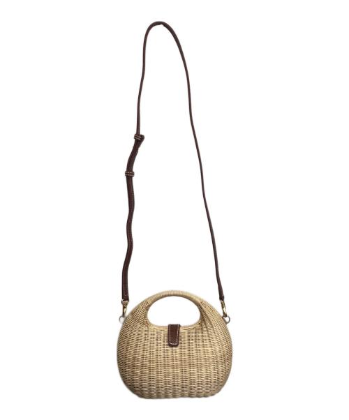 Paul Stuart（ポールスチュアート）Paul Stuart (ポールスチュアート) ラタンミニショルダーバッグ ベージュの古着・服飾アイテム