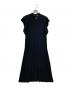 HER LIP TO（ハーリップトゥ）の古着「Ruffle Sleeve Belted Knit Dress」｜ブラック