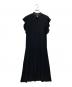 HER LIP TO (ハーリップトゥ) Ruffle Sleeve Belted Knit Dress ブラック サイズ:S 未使用品：5000円