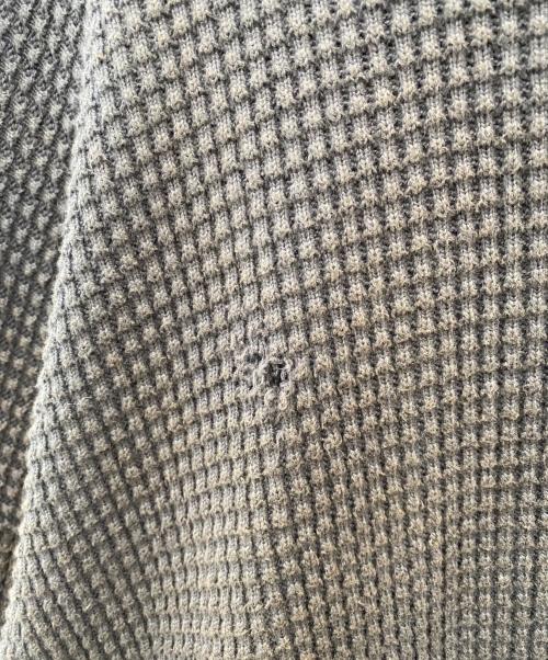 ANCELLM（アンセルム）ANCELLM (アンセルム) DAMAGE HEAVY WAFFLE OVERSIZED LS チャコールグレー サイズ:2の古着・服飾アイテム