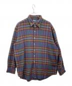 POLO RALPH LAURENポロ・ラルフローレン）の古着「カシミヤチェックシャツ」｜ネイビー