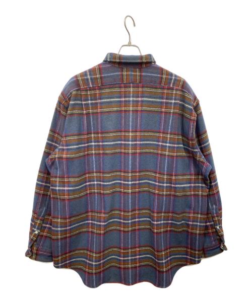 POLO RALPH LAUREN（ポロ・ラルフローレン）POLO RALPH LAUREN (ポロ・ラルフローレン) カシミヤチェックシャツ ネイビー サイズ:XXLの古着・服飾アイテム