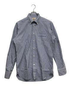 中古・古着通販】finamore (フィナモレ) チェックシャツ ブルー サイズ