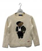 POLO RALPH LAURENポロ・ラルフローレン）の古着「カシミヤ混ポロベアニット」｜ホワイト