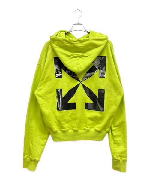 OFFWHITE（オフホワイト）OFFWHITE (オフホワイト) Caravaggio Arrow Over Hoodie イエロー サイズ:Mの古着・服飾アイテム
