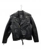 ROCKY MOUNTAIN HIDESロッキーマウンテン）の古着「レザーライダースジャケット」｜ブラック