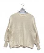 SOLAMONATソラモナ）の古着「ウエハースニットドローコードプルオーバー」｜ベージュ