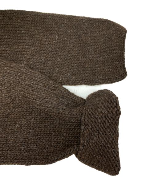 KAGURE（カグレ）kagure (カグレ) ペルークルーネックカーディガン ダークブラウン サイズ:FREEの古着・服飾アイテム