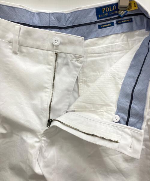 POLO RALPH LAUREN（ポロ・ラルフローレン）POLO RALPH LAUREN (ポロ・ラルフローレン) 9インチ テーラード フィット パフォーマンス ショートパンツ ホワイト サイズ:W36の古着・服飾アイテム