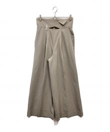 AULA AILA（アウラアイラ）の古着「チェーンサスペンダーハイウエストパンツ」｜グレー